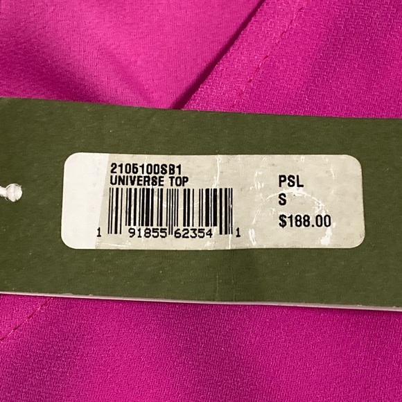 NWT Trina Turk Universe Split Sleeve Pink Salamander Top - Sz S - Picture 7 of 9